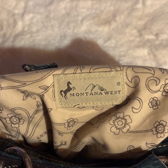 Montana West Blue Satchel with Studded Design - Picture 5 of 9